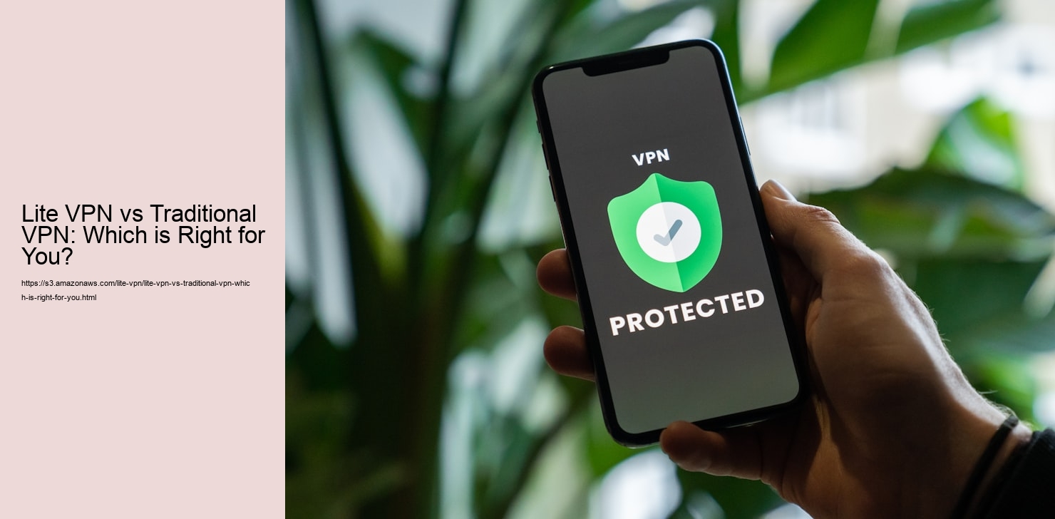 Lite VPN vs Traditional VPN: Which is Right for You?